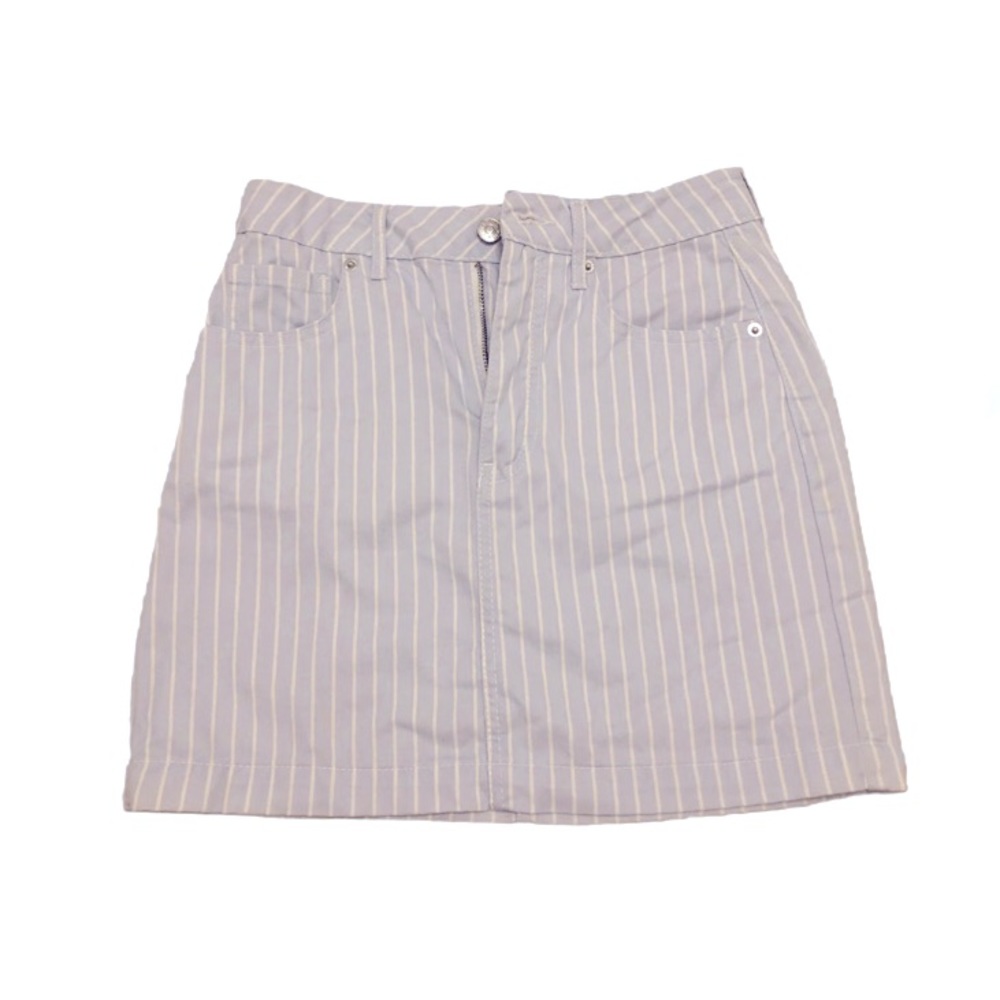 Forever 21 Striped Mini Skirt, Light Blue and White, Size S